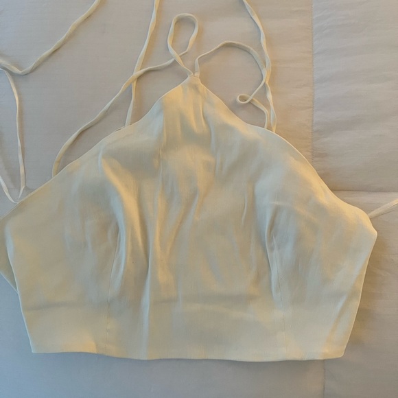 ZARA CROP TIE BACK TOP, included pics of top on - Picture 2 of 6